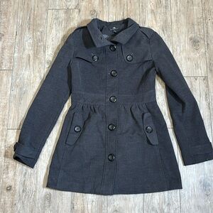 IZ Byer California Gray Pea Coat Winter/Fall Business Woman’s Size Medium